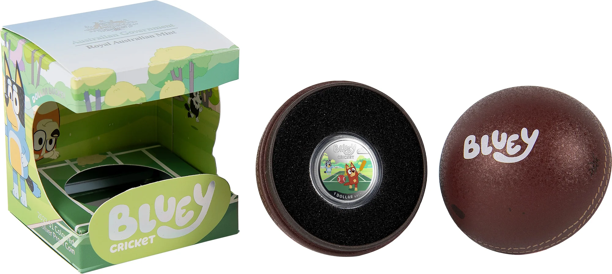 ROYAL AUSTRALIAN MINT - 2027 $1 COLOURED SILVER PROOF COIN | BLUEY CRICKET
