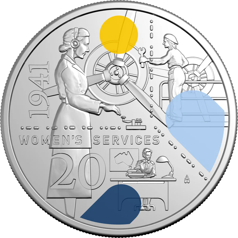 ROYAL AUSTRALIAN MINT - 2026 20C COLOURED UNCIRCULATED THREE-COIN SET – 1941: SERVICE AMID STRIFE