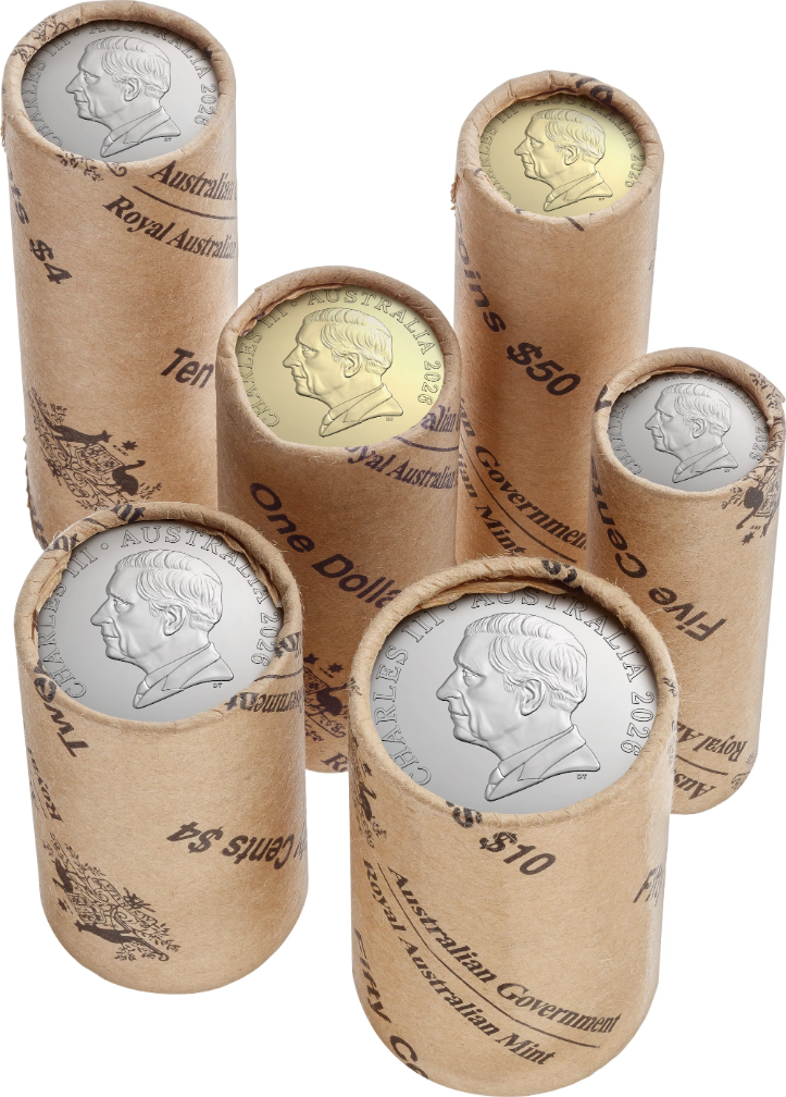 ROYAL AUSTRALIAN MINT - 2026 ROYAL AUSTRALIAN MINT PREMIUM 6 ROLLED COIN SET
