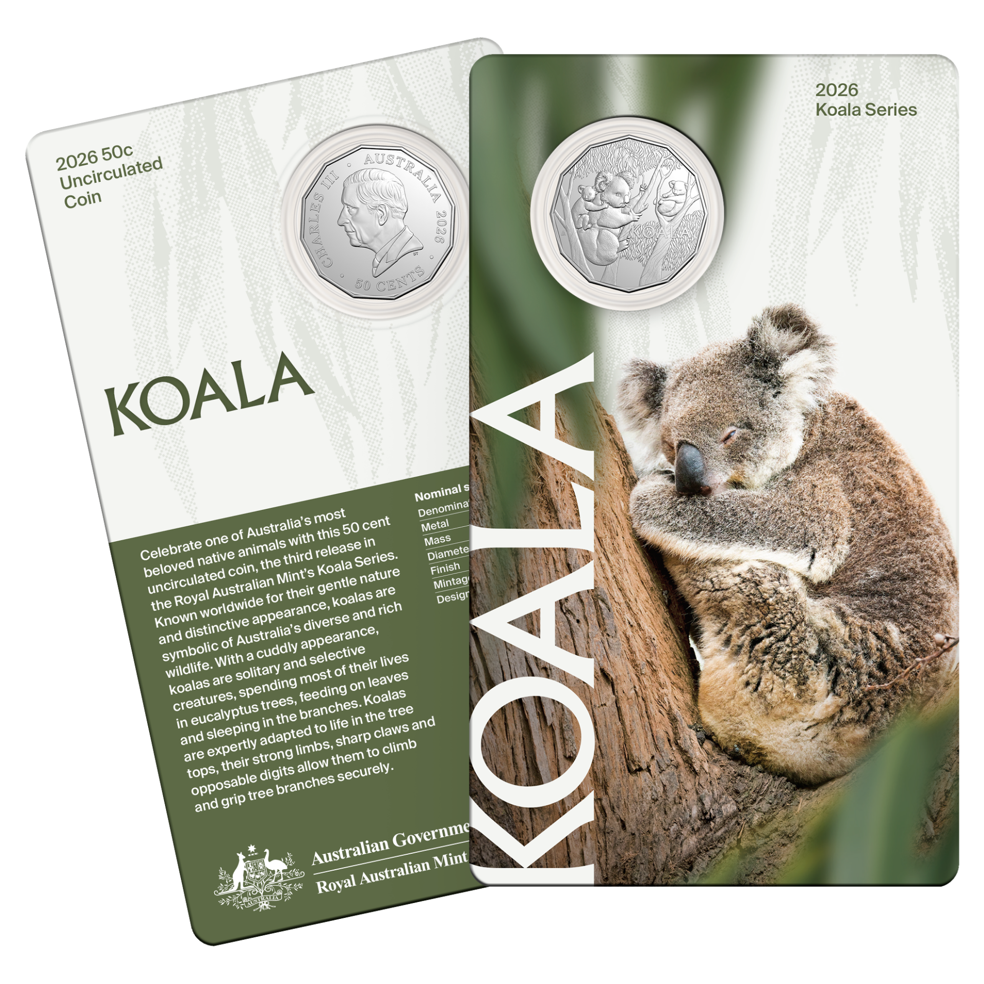 ROYAL AUSTRALIAN MINT - KOALA SERIES | 50C UNCIRCULATED COIN 2026