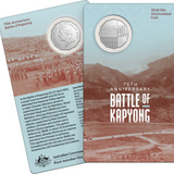 ROYAL AUSTRALIAN MINT - 75TH ANNIVERSARY OF THE BATTLE OF KAPYONG 2026 50C UNCIRCULATED COIN IN CARD