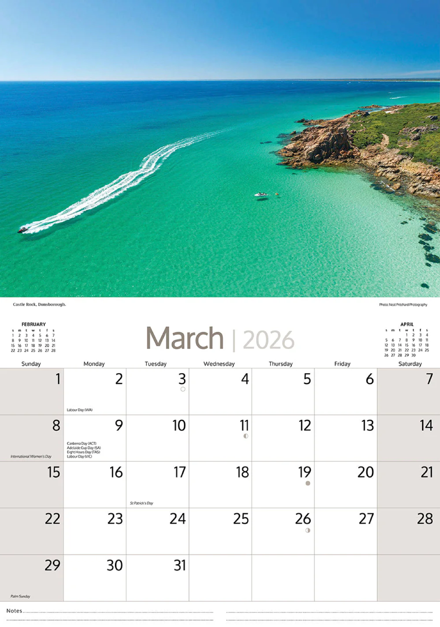 ARTIQUE - 2026 WALL CALENDAR | WESTERN AUSTRALIA