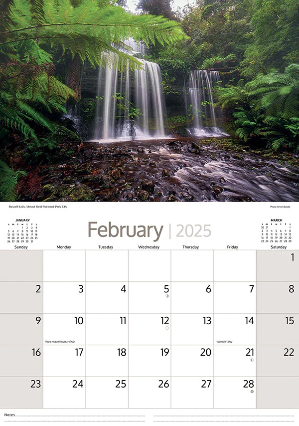 ARTIQUE - 2025 WALL CALENDAR | AUSTRALIAN RAINFORESTS