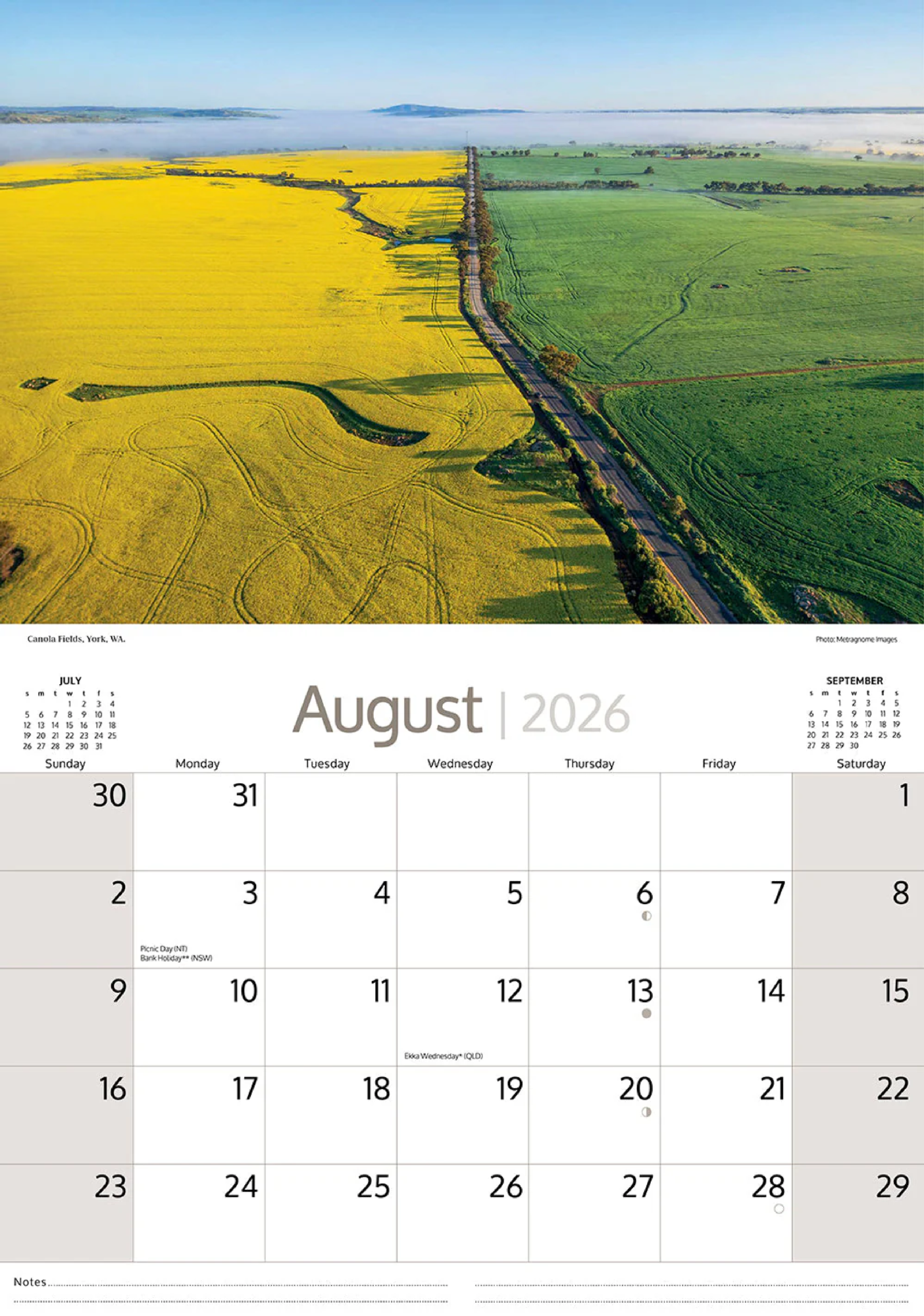 ARTIQUE - 2026 WALL CALENDAR | LAND OF CONTRAST