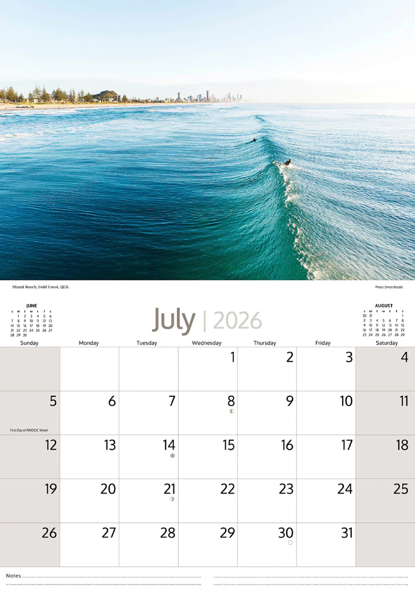 ARTIQUE - 2026 WALL CALENDAR | AUSTRALIAN BEACHES