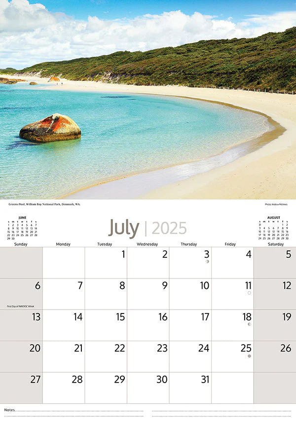 ARTIQUE - 2025 WALL CALENDAR | AUSTRALIAN BEACHES