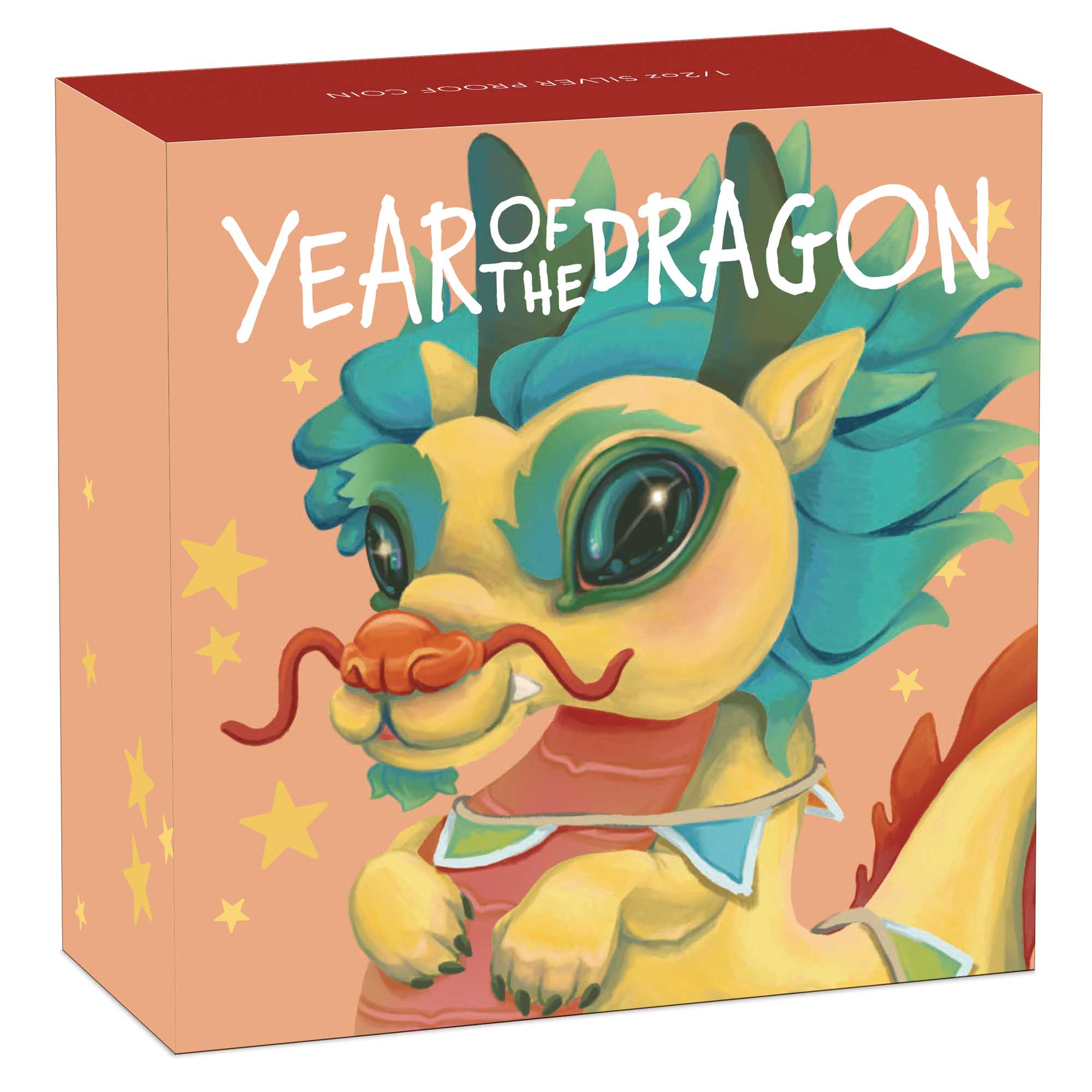THE PERTH MINT - BABY DRAGON 2024 1/2OZ SILVER PROOF COLOURED COIN