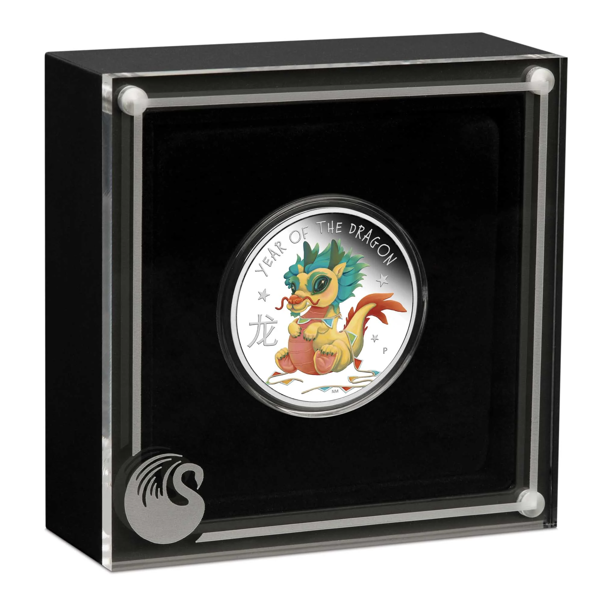 THE PERTH MINT - BABY DRAGON 2024 1/2OZ SILVER PROOF COLOURED COIN
