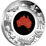 THE PERTH MINT - GREAT SOUTHERN LAND 2025 1OZ SILVER PROOF SNAKESKIN JASPER COIN