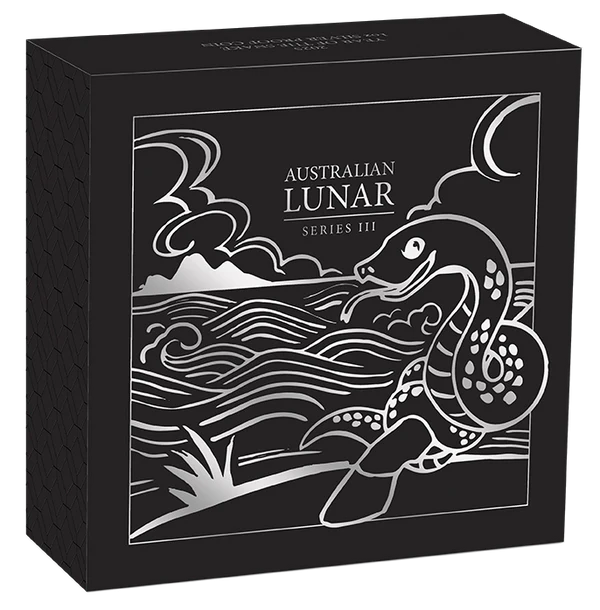 THE PERTH MINT - AUSTRALIAN LUNAR SERIES III 2025 YEAR OF THE SNAKE 1OZ SILVER PROOF COIN