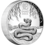 THE PERTH MINT - 2025 YEAR OF THE SNAKE 1OZ SILVER PROOF HIGH RELIEF COIN