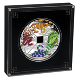 THE PERTH MINT - YEAR OF THE SNAKE QUADRANT 2025 1OZ SILVER PROOF COLOURED FOUR COIN SET