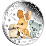 THE PERTH MINT - NEWBORN 2025 1/2OZ SILVER PROOF COLOURED COIN