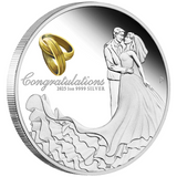 THE PERTH MINT - WEDDING 2025 1OZ SILVER PROOF COLOURED COIN