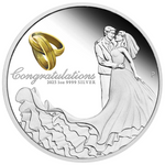 THE PERTH MINT - WEDDING 2025 1OZ SILVER PROOF COLOURED COIN