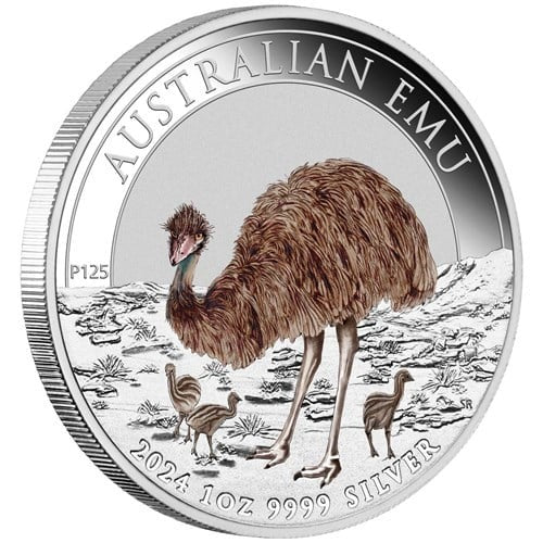 THE PERTH MINT - AUSTRALIAN EMU 2024 | 1OZ SILVER COLOURED COIN