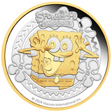 THE PERTH MINT - SPONGEBOB SQUAREPANTS 2024 2OZ SILVER PROOF GILDED COIN