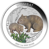 THE PERTH MINT - WOMBAT 2024 1OZ SILVER COLOURED COIN IN CARD