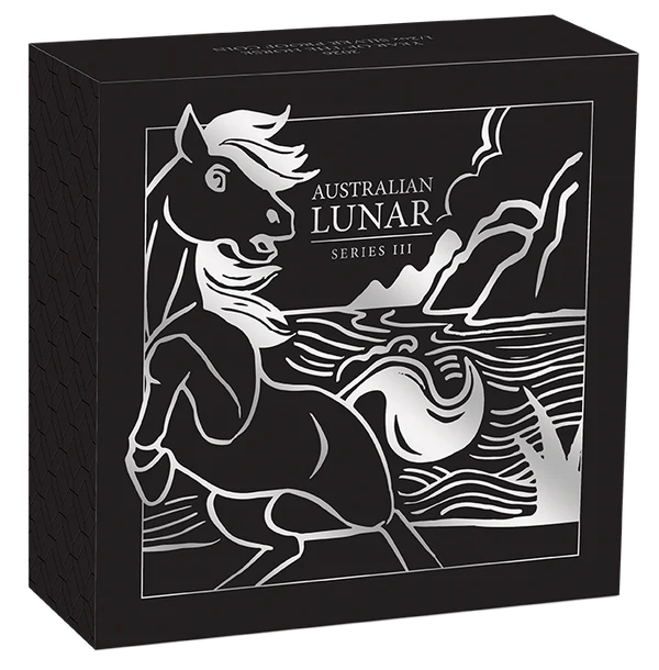 THE PERTH MINT - AUSTRALIAN LUNAR SERIES III 2026 YEAR OF THE HORSE 1/2OZ SILVER PROOF COIN