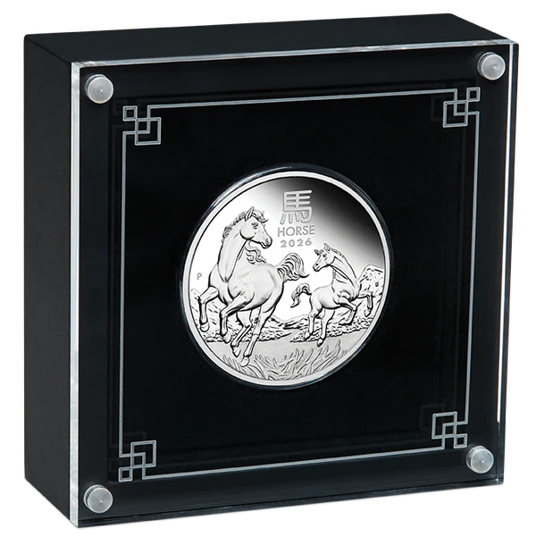 THE PERTH MINT - AUSTRALIAN LUNAR SERIES III 2026 YEAR OF THE HORSE 1OZ SILVER PROOF COIN