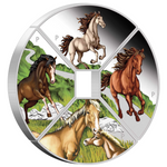 THE PERTH MINT - YEAR OF THE HORSE QUADRANT 2026 1OZ SILVER PROOF COLOURED FOUR-COIN SET