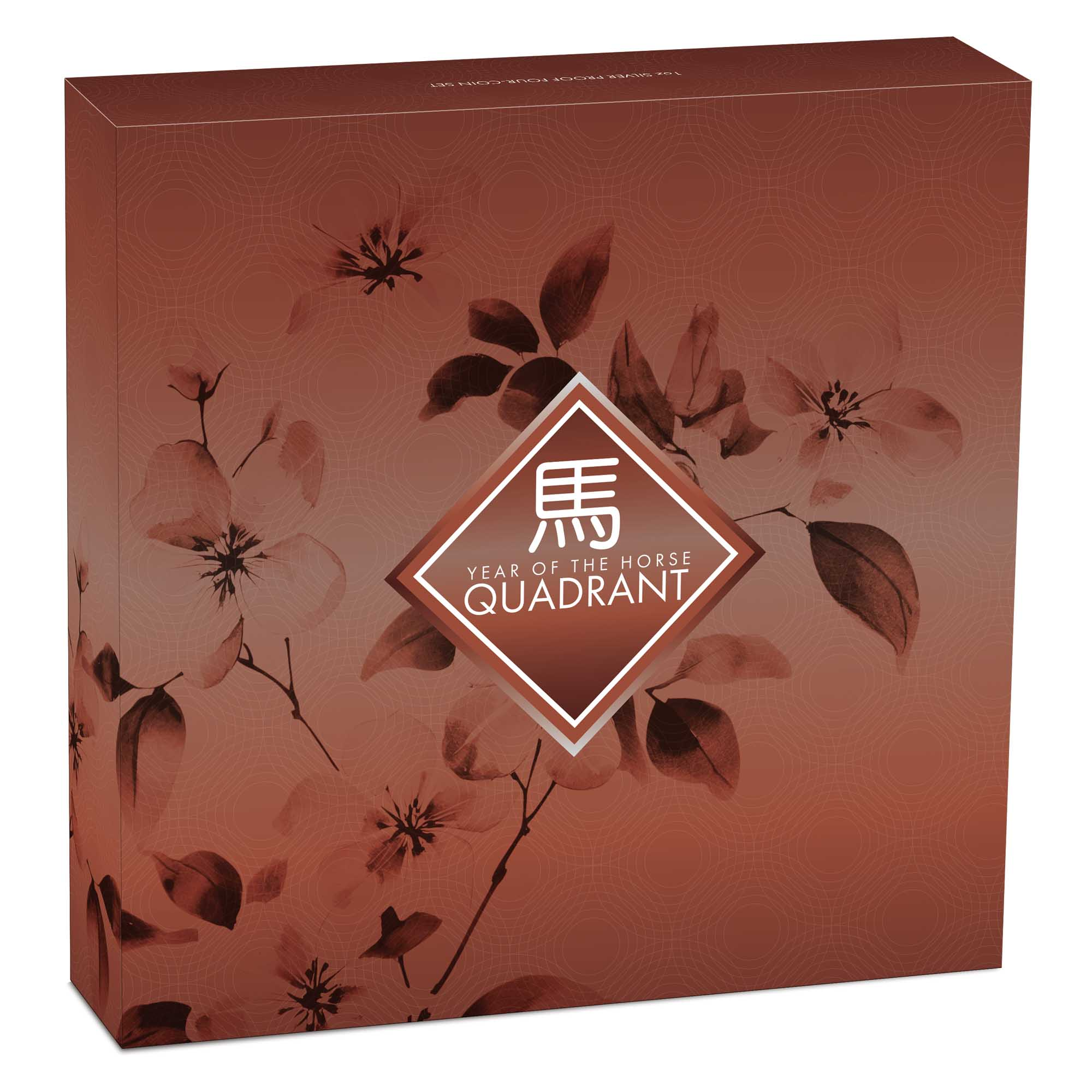 THE PERTH MINT - YEAR OF THE HORSE QUADRANT 2026 1OZ SILVER PROOF COLOURED FOUR-COIN SET