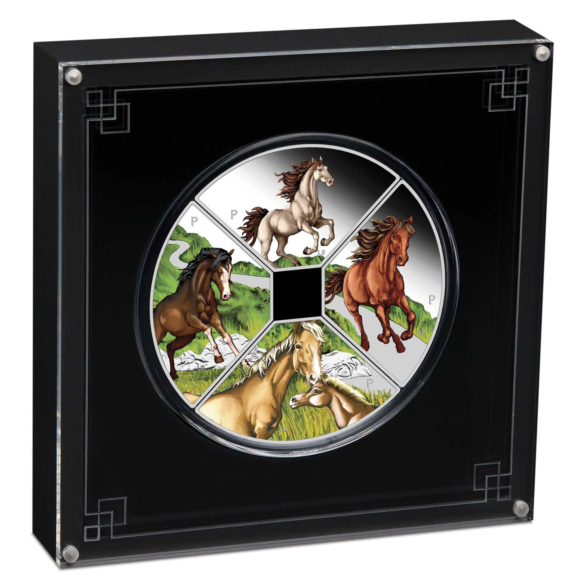 THE PERTH MINT - YEAR OF THE HORSE QUADRANT 2026 1OZ SILVER PROOF COLOURED FOUR-COIN SET