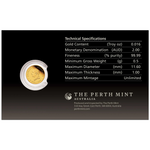 THE PERTH MINT - MINI ROO 2026 0.5G GOLD PROOF COIN IN CARD