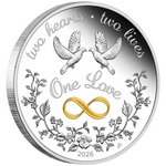 THE PERTH MINT  - ONE LOVE 2026 1OZ SILVER PROOF COIN