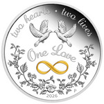 THE PERTH MINT  - ONE LOVE 2026 1OZ SILVER PROOF COIN