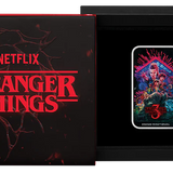 THE PERTH MINT - STRANGER THINGS | SEASON 3 2026 1OZ SILVER COLOURED RECTANGULAR COIN