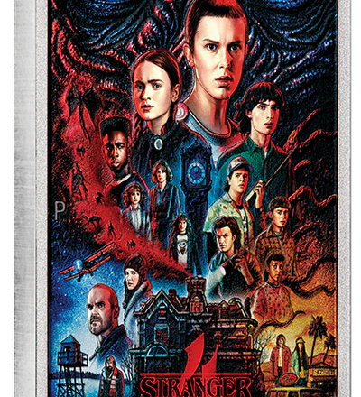 THE PERTH MINT - STRANGER THINGS | SEASON 4 2026 1OZ SILVER COLOURED RECTANGULAR COIN