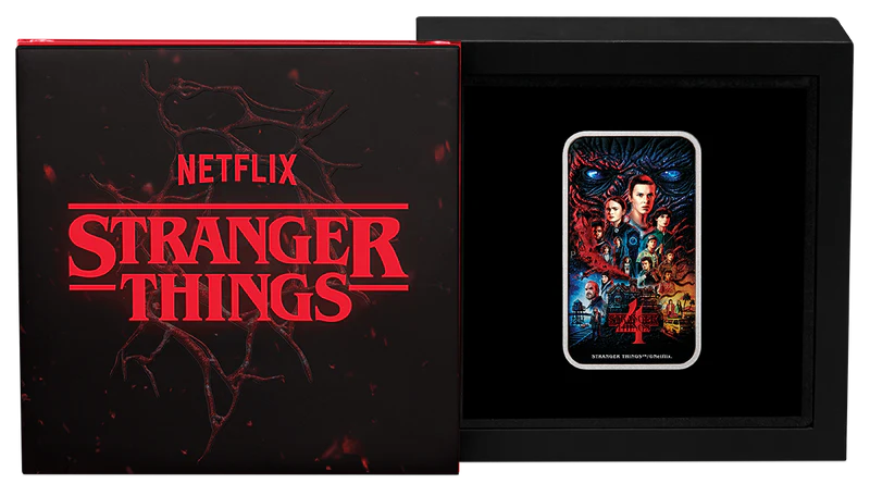 THE PERTH MINT - STRANGER THINGS | SEASON 4 2026 1OZ SILVER COLOURED RECTANGULAR COIN