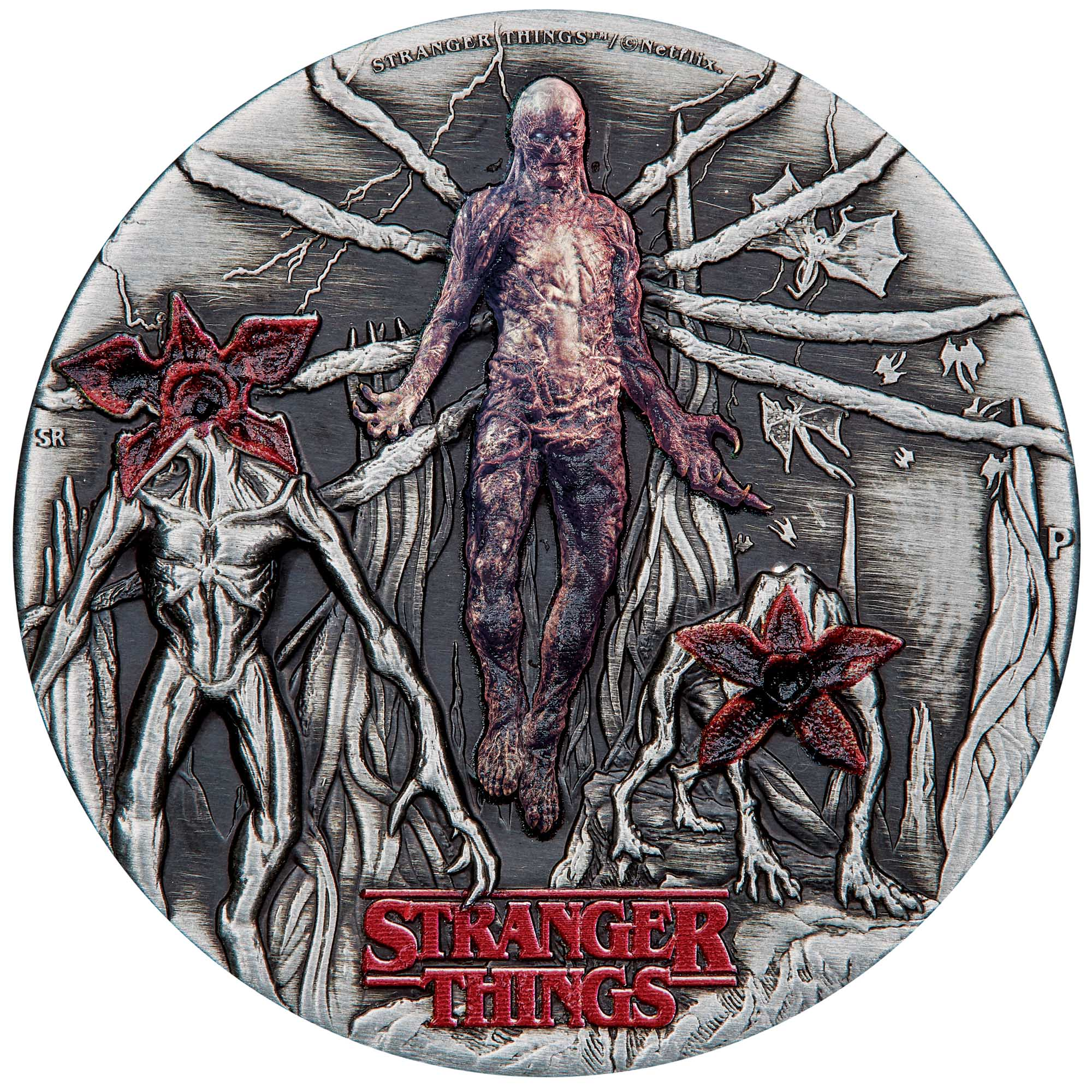 THE PERTH MINT - STRANGER THINGS | VILLAINS 2026 2OZ SILVER ANTIQUED COLOURED COIN 