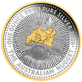 THE PERTH MINT - 40TH ANNIVERSARY OF THE AUSTRALIAN NUGGET GOLD COIN PROGRAM 2026 | 1OZ SILVER PROOF GILDED COIN