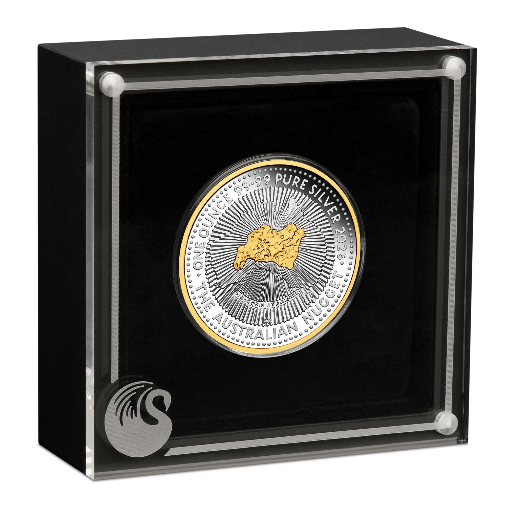 THE PERTH MINT - 40TH ANNIVERSARY OF THE AUSTRALIAN NUGGET GOLD COIN PROGRAM 2026 | 1OZ SILVER PROOF GILDED COIN