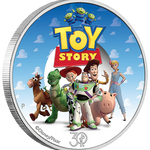 THE PERTH MINT - 30 YEARS OF TOY STORY 2025 1/2OZ SILVER PROOF COLOURED COIN