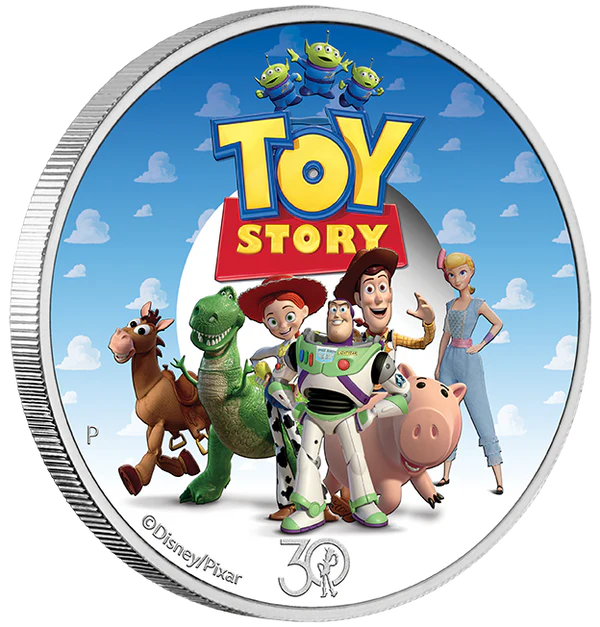 THE PERTH MINT - 30 YEARS OF TOY STORY 2025 1/2OZ SILVER PROOF COLOURED COIN