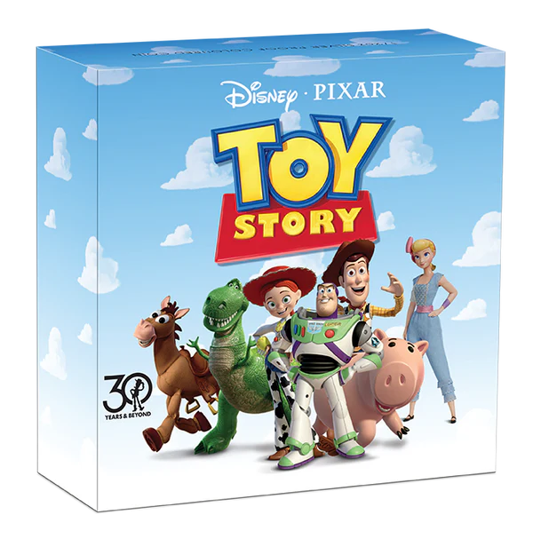THE PERTH MINT - 30 YEARS OF TOY STORY 2025 1/2OZ SILVER PROOF COLOURED COIN