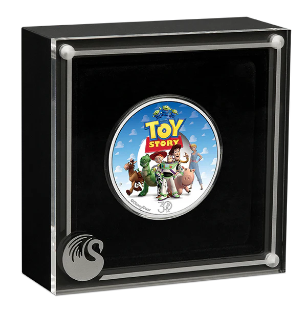 THE PERTH MINT - 30 YEARS OF TOY STORY 2025 1/2OZ SILVER PROOF COLOURED COIN
