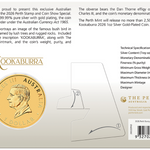 THE PERTH MINT - AUSTRALIAN KOOKABURRA PERTH STAMP AND COIN SHOW 2026 1OZ SILVER GOLD-PLATED COIN IN CARD