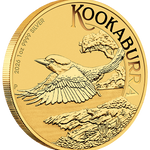 THE PERTH MINT - AUSTRALIAN KOOKABURRA PERTH STAMP AND COIN SHOW 2026 1OZ SILVER GOLD-PLATED COIN IN CARD