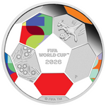 THE PERTH MINT - FIFA WORLD CUP 2026 1/2OZ SILVER PROOF COLOURED COIN