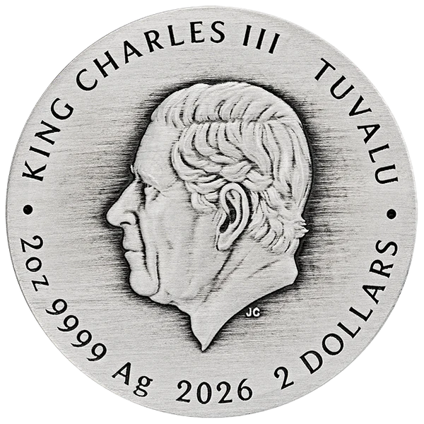 THE PERTH MINT - DUNE SCOURGE OF THE DESERT SEA 2026 2OZ SILVER ANTIQUED COLOURED COIN