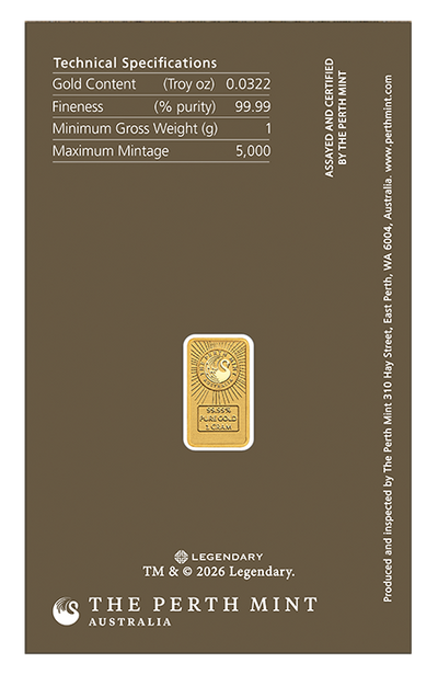 THE PERTH MINT - DUNE 2026 1G GOLD MINTED BAR