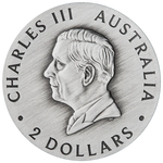 THE PERTH MINT - BUTTERFLY 2026 2OZ SILVER ANTIQUED COLOURED COIN 