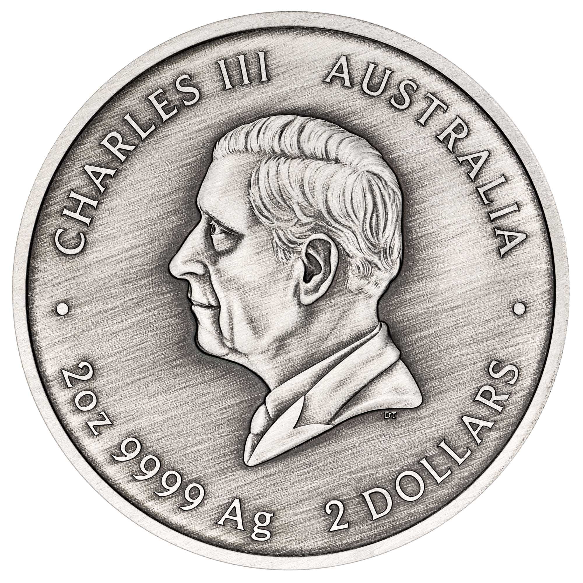 THE PERTH MINT - TURTLE YAUNATI 2026 2OZ SILVER ANTIQUED COLOURED COIN