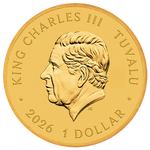 THE PERTH MINT - STRANGER THINGS - HAWKINS 2026 GOLD PLATED COLLECTOR'S COIN IN CARD