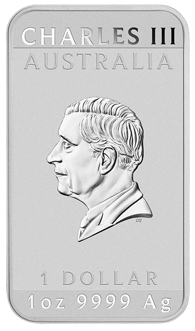 THE PERTH MINT - LUNAR HORSE 2026 1OZ SILVER COLOURED MINTED RECTANGULAR COIN IN CARD 