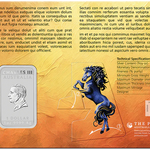THE PERTH MINT - LUNAR HORSE 2026 1OZ SILVER COLOURED MINTED RECTANGULAR COIN IN CARD 